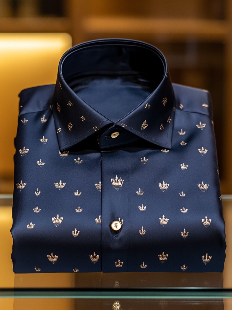 Men's Silk Luxury Business Long Sleeve Shirt