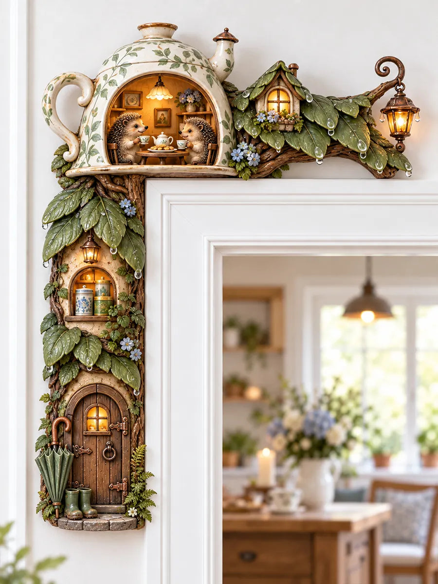 ✨Enchanted Hedgehog Teapot Door Corner Decor