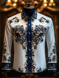 Men's Stripe Print Long Sleeve Shirt
