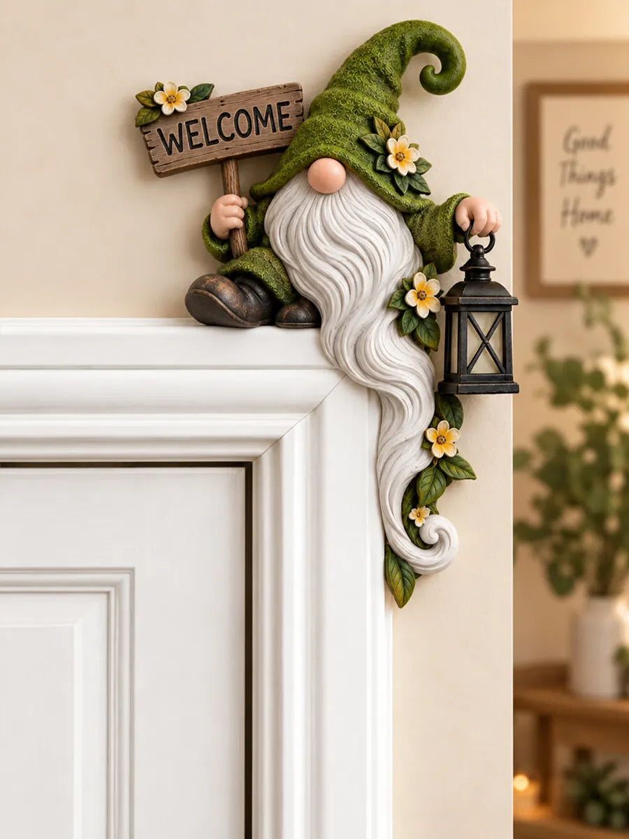 Welcome Gnome Door Corner Decor