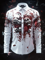 Men's Vintage Art Skull Shirt