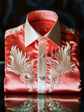 Men's Satin Luxury Business Long Sleeve Shirt