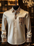 Men's Elegant Romantic Gorgeous Pattern Long Sleeve Shirt