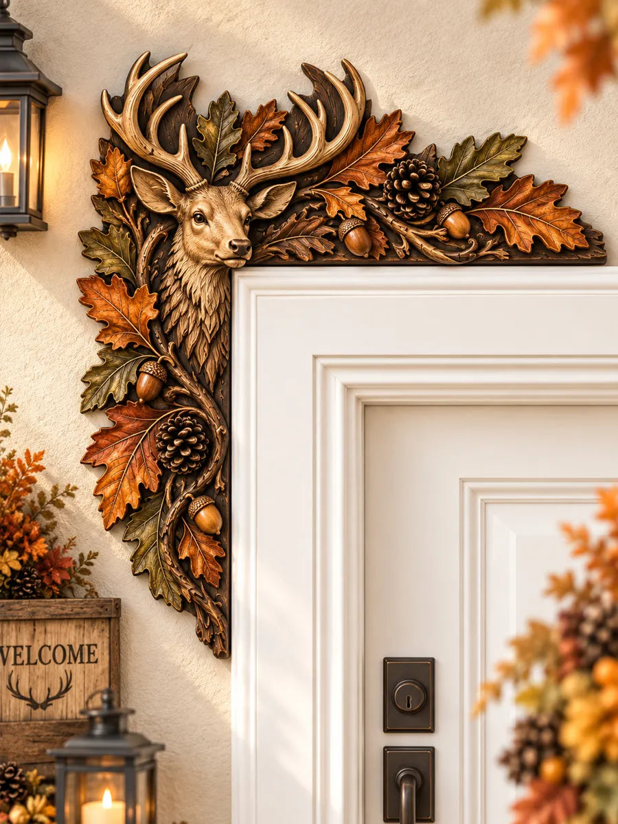 🦌 Rustic Deer Hunting Door Corner Decor