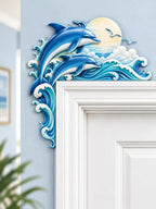 Dolphin Wave Door Frame Corner Decor