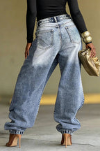 Women's Two-Piece Street Style Fashion Jeans&Diamond Jeans