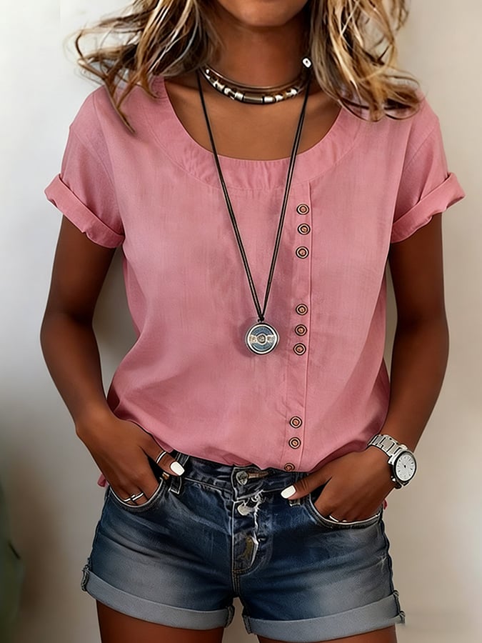 Women's Casual Retro Cotton Linen Top