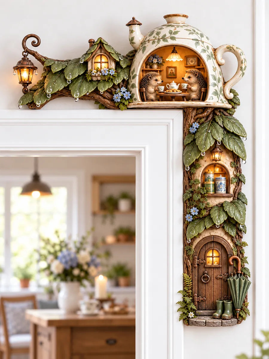 ✨Enchanted Hedgehog Teapot Door Corner Decor