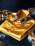 Men's Satin Long Sleeve Shirt