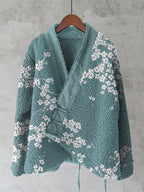 Vintage Cherry Blossom Art Women's Kimono Cardigan