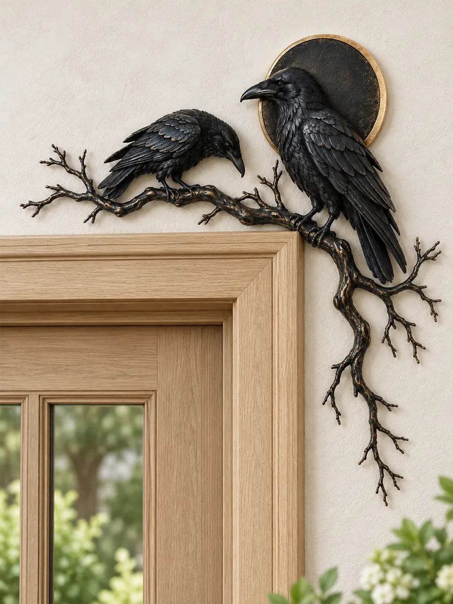 🖤Gothic Raven Door Frame Corner Decor