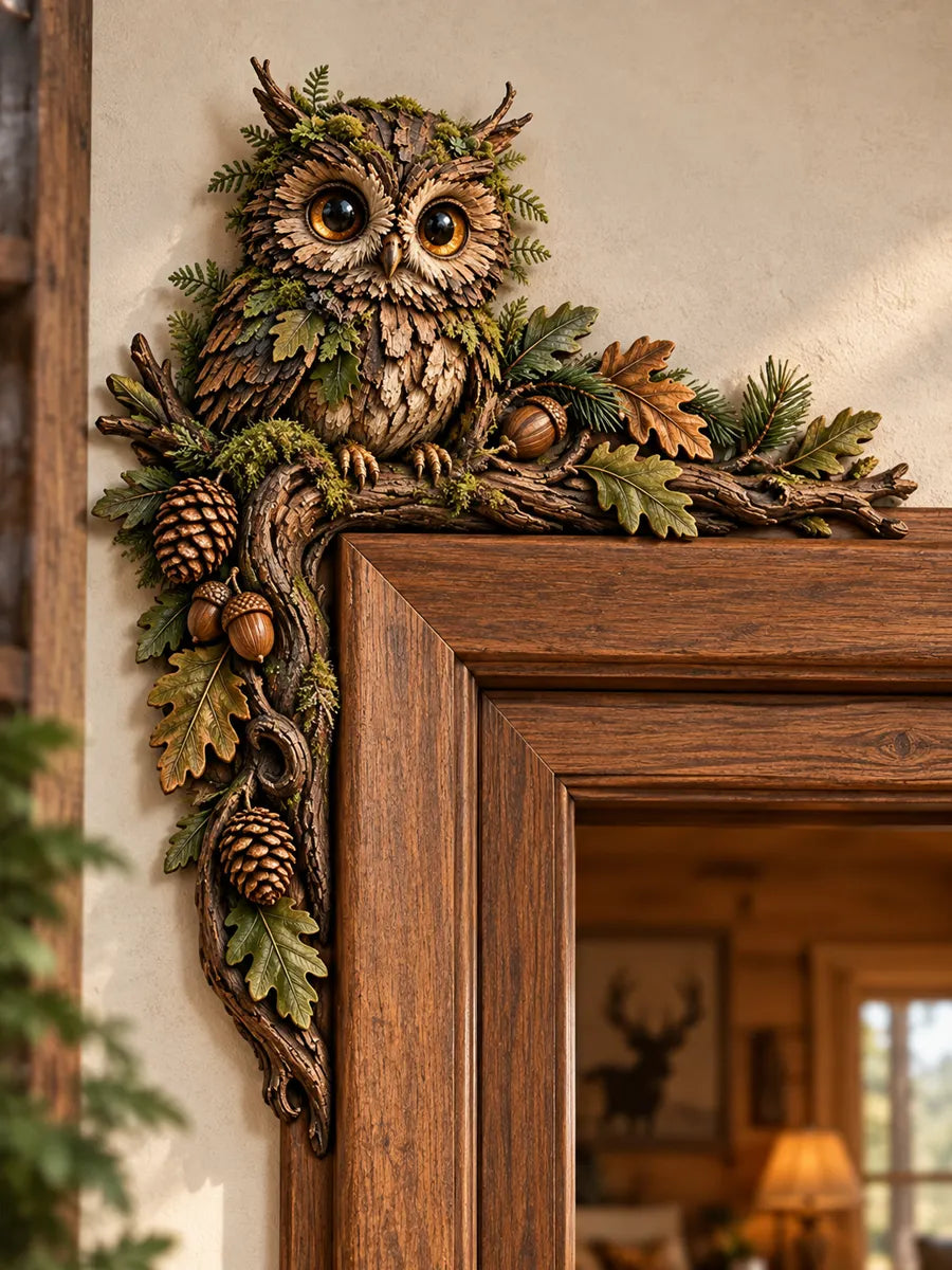 Woodland Owl Hunting Door Corner Decor