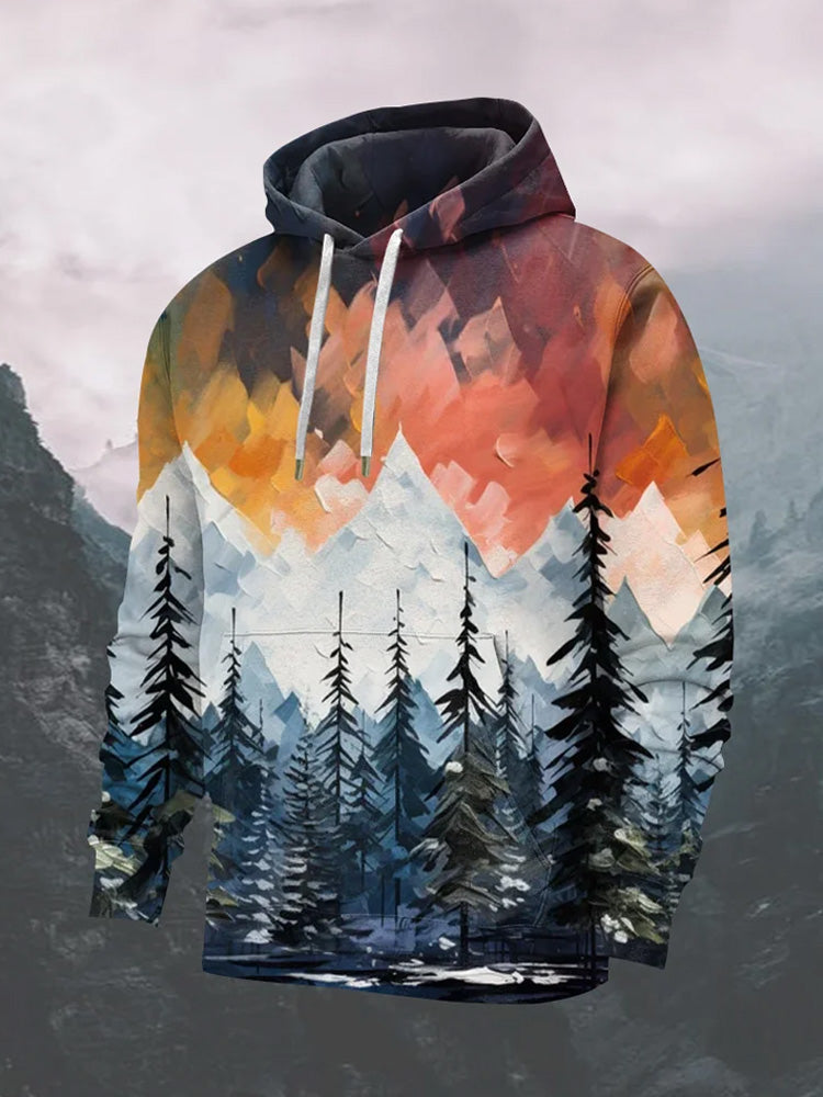 Men's Mountains Full Print Hoodie