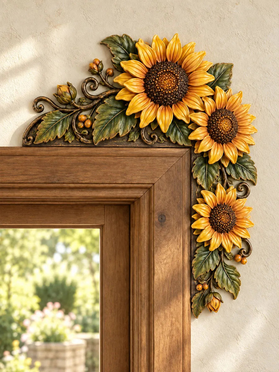 Sunflower Garden Door Frame Corner Decor
