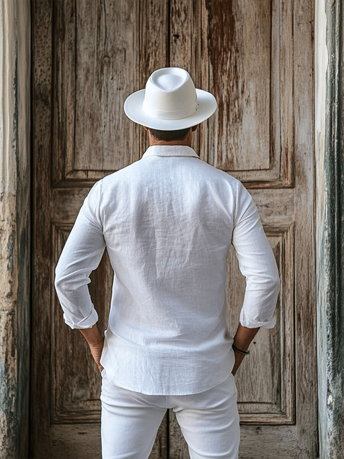 Men's Striped Business Casual Shirt