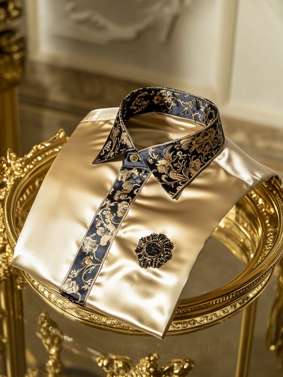 Men's Satin Long Sleeve Shirt