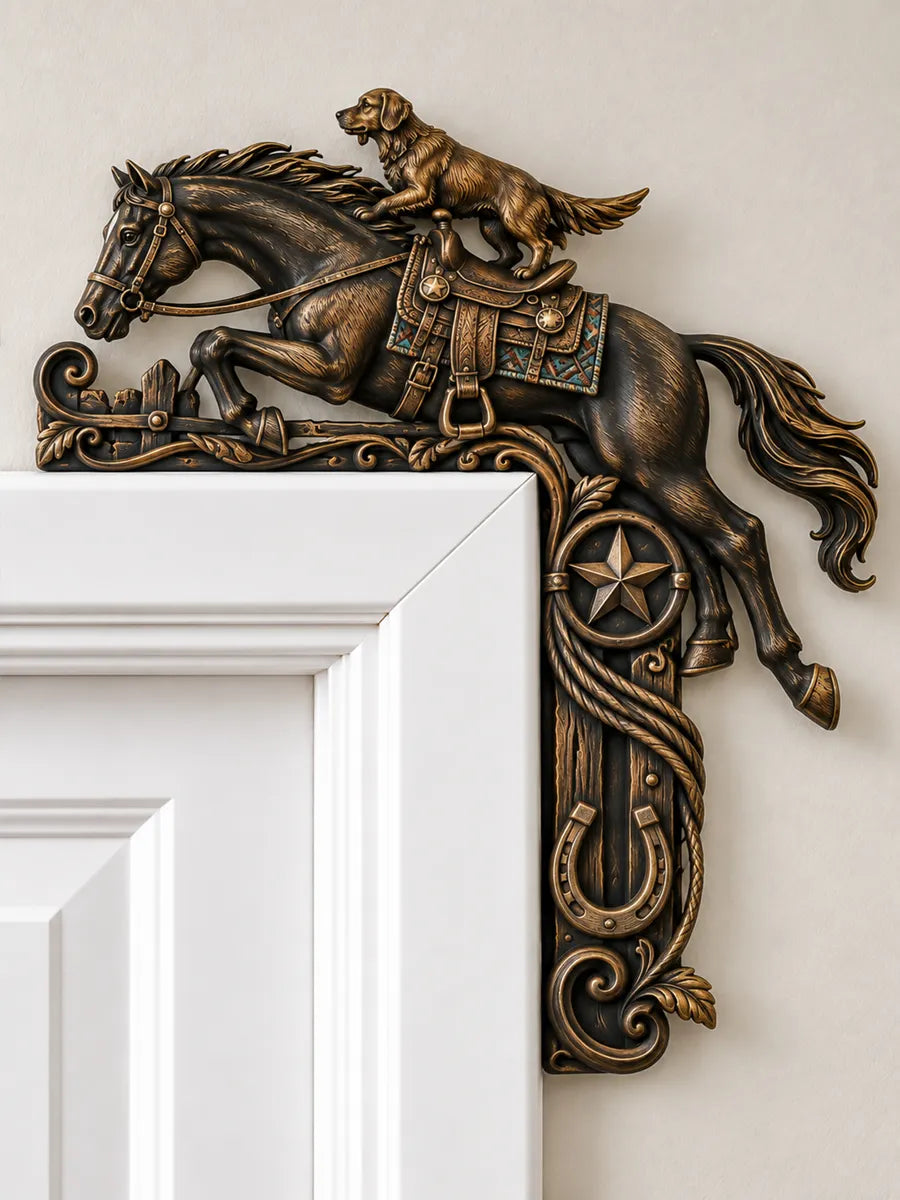 Horse & Dog Door Frame Corner Decor