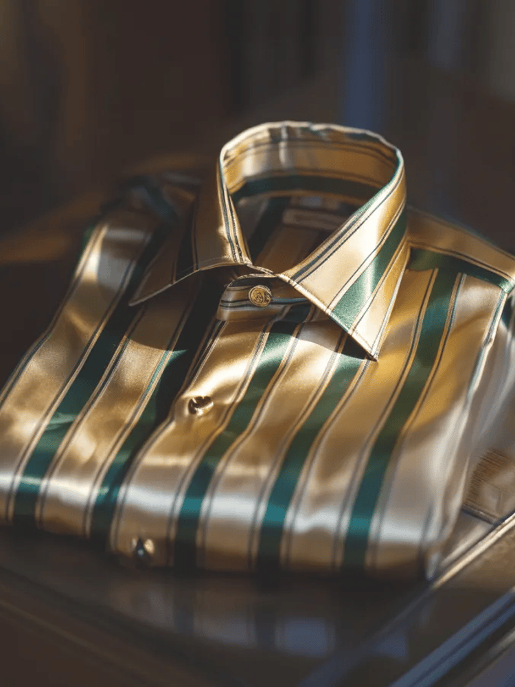 Men's Satin Luxury Business Long Sleeve Shirt
