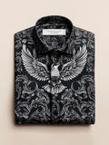 Men's Satin Luxury Vintage Business Long Sleeve Shirt