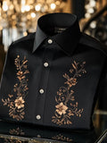 Men's Contrast Color Print Long Sleeve Shirt