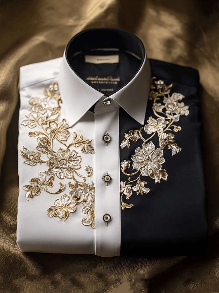 Men's Contrast Luxe Long Sleeve Shirt