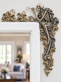 ✨ Gothic Skeleton Blowing Bubbles Door Frame Corner Sculpture