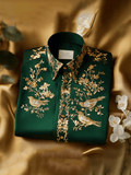 Men's Luxury Vintage Bird Long Sleeve Shirt