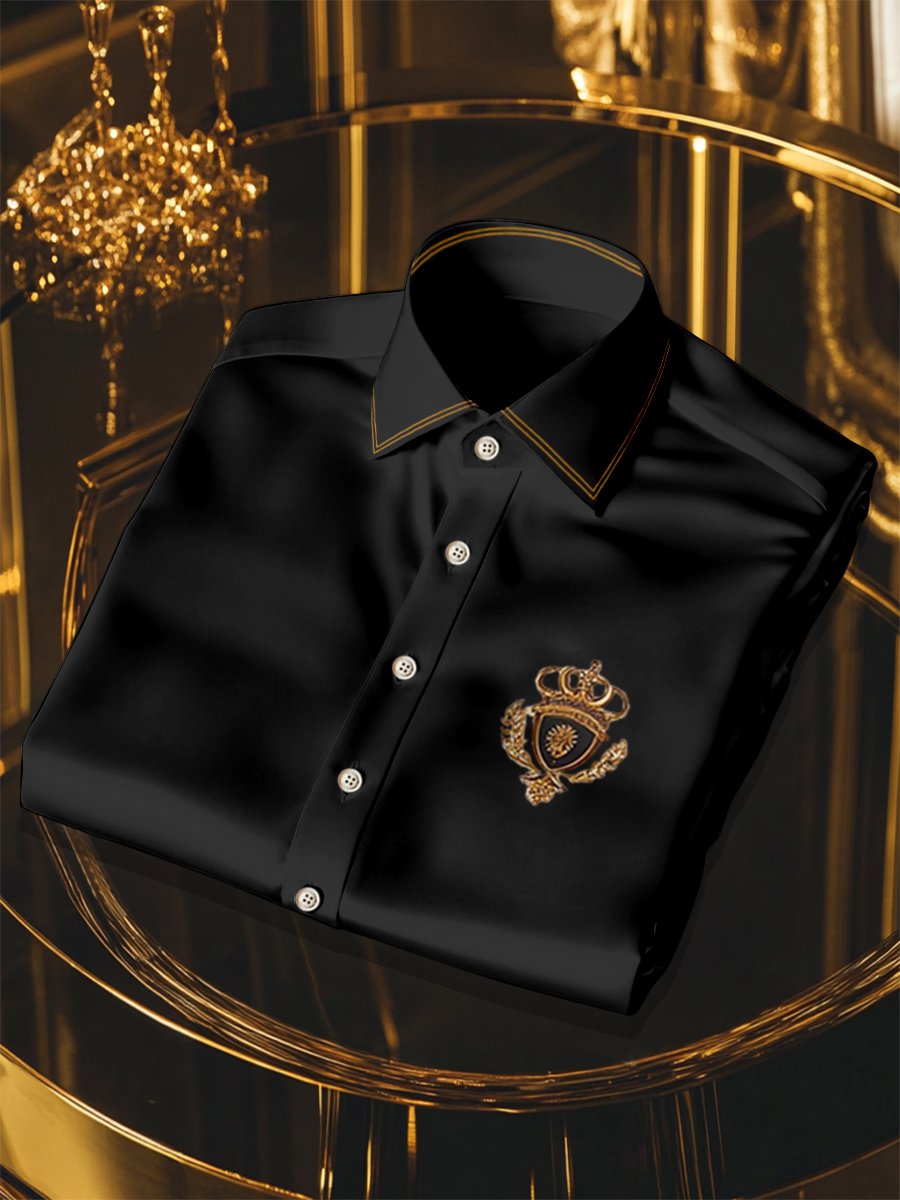 Men's Silk Luxury Business Long Sleeve Shirt