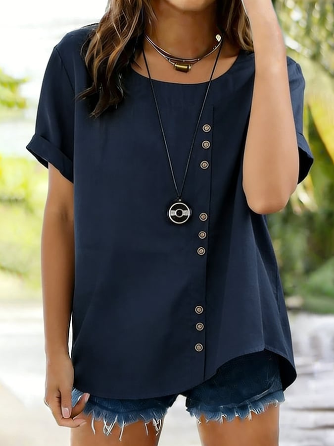 Women's Loose Simple Solid Color Top