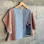 Women's Casual Cotton And Linen Floral Patchwork T-shirt