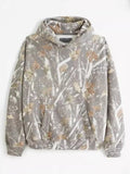 Men's Maple Leaf Branches Pattern Comfy Hoodie
