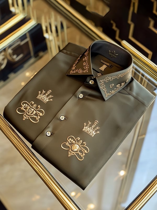 Men's Silk Luxury Business Long Sleeve Shirt