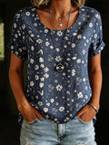 Women'S Striped Patchwork Geometric Casual Top