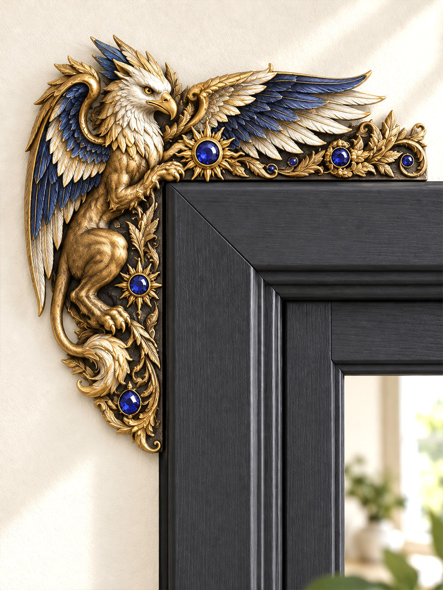 Royal Golden Griffin Door Frame Corner Decor