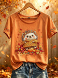 Women's Fall Animal Print T‐Shirt