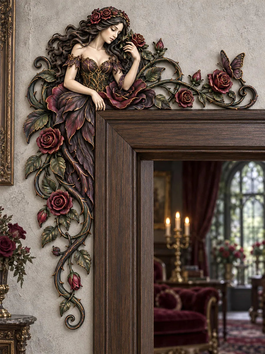 Gothic Rose Fairy Door Frame Corner Decor