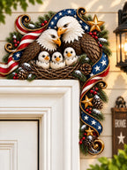 Patriotic Eagle Family Door Frame Decor