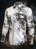 Men's Vintage Art Skull Shirt