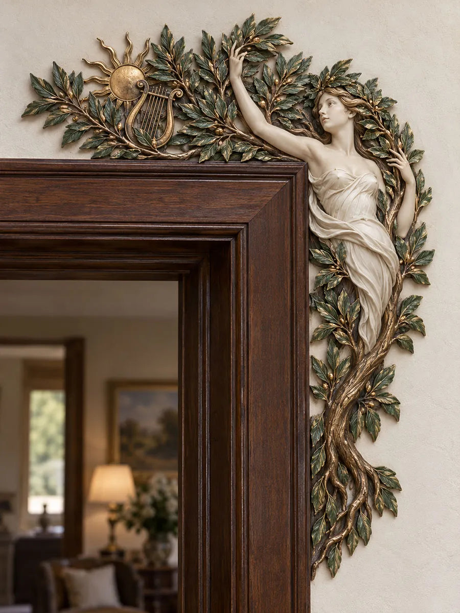 Laurel Goddess & Lyre Forest Door Frame Corner Decor