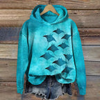 Manta Art Print Long Sleeve Hoodie
