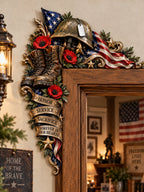 US Honor & Service Wooden Door Frame Decor