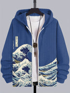Men's Japanese Art Comfy Pocket Hoodie