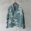 Vintage Cherry Blossom Art Women's Kimono Cardigan