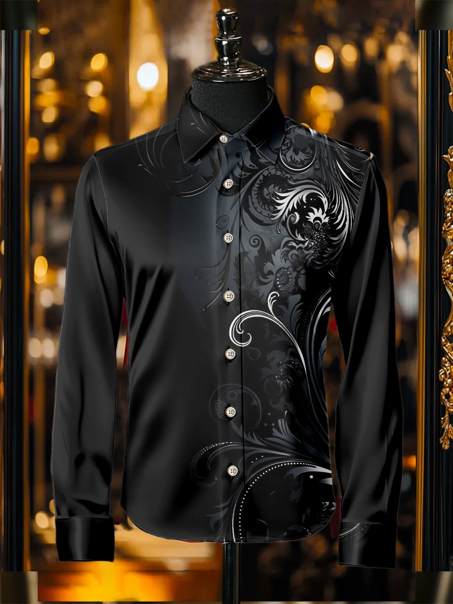 Men's Silk Long Sleeve Shirt