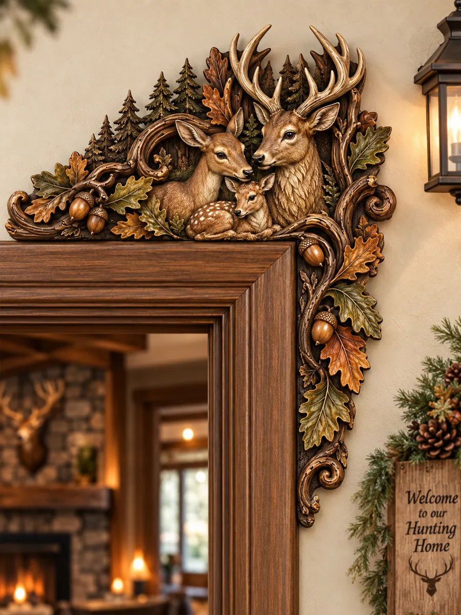 🦌 Rustic Deer Hunting Door Corner Decor