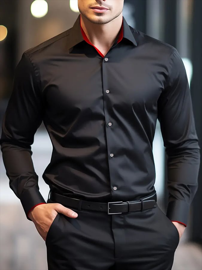 Men's Geometric Design Casual Shirt
