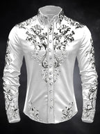 Men's Vintage Art Skull Shirt