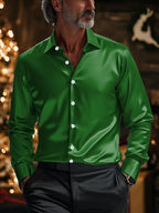 Men's Fashion Design Printed Long Sleeve Shirt