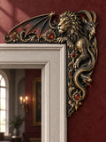 Dark Gold Chimera Guardian Door Frame Corner Decor