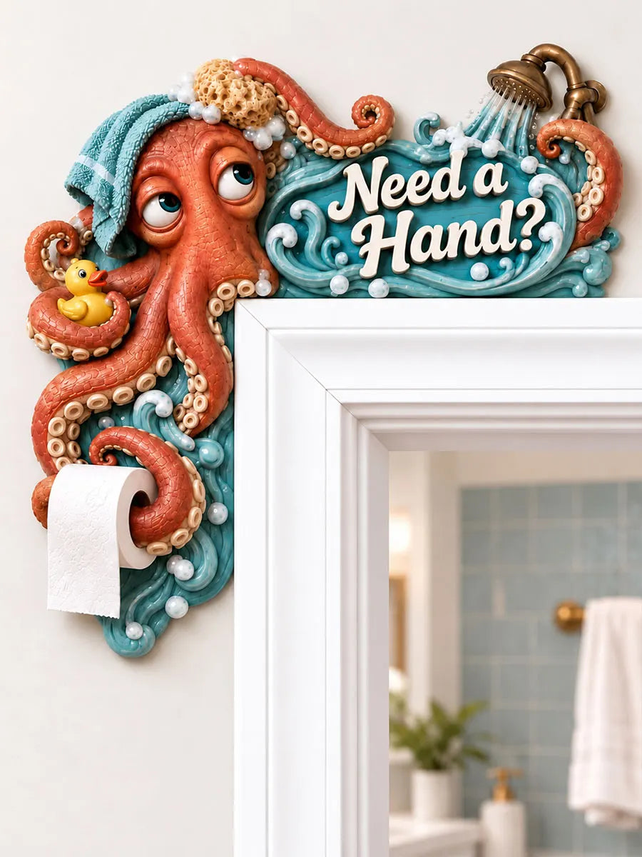 “Need a Hand?” Octopus Door Frame Corner Decor